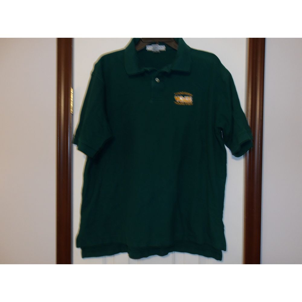 IZOD Club Tennessee Training Staff Green Polo Shirt Vintage Athletic Wear